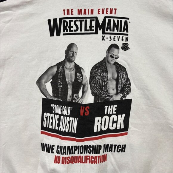 Wrestlemania X7 Rock vs Stone Cold WWE Crewneck Sweater XL - Picture 2 of 5